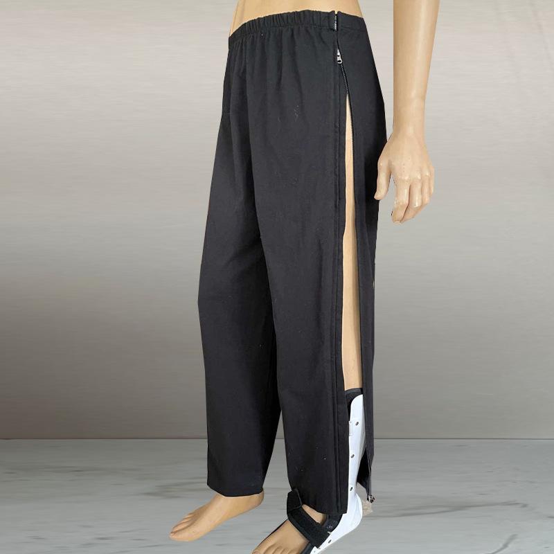 Easy-Wear Cotton Rehab Pants for Post-Surgery, Paralyzed, or Bedridden Men