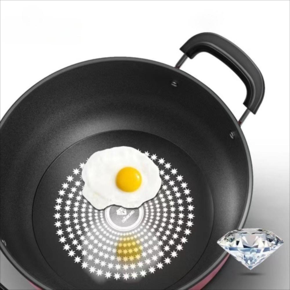 Non Stick Soup Stew Broth Pot Diamond Frying Pan Skillet Cast Iron Pot  Gas Induction Cooker