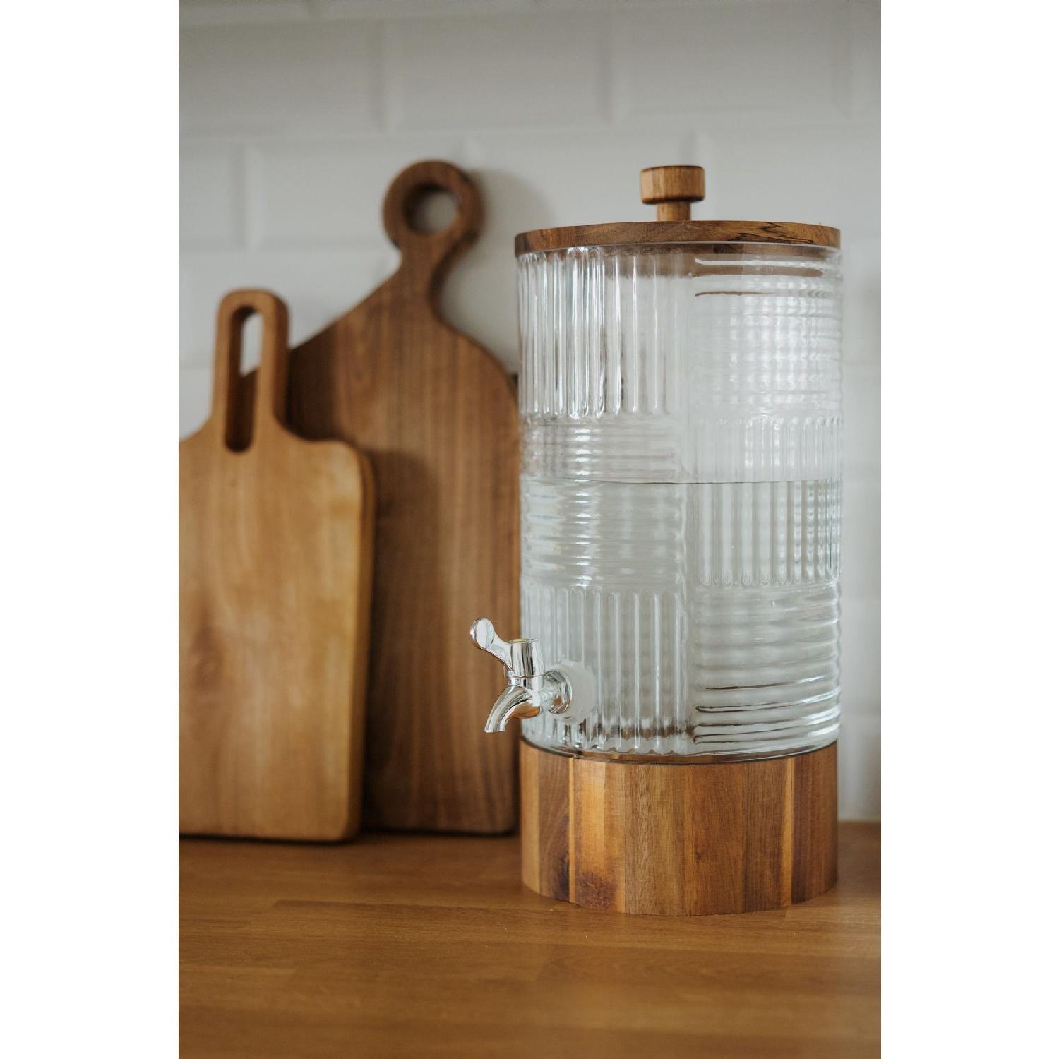 

Akasya Glass Dispenser With Stand And Cover (6 Liters) коричневый