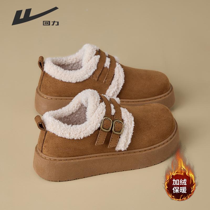 WBN JS -2537 cotton shoes new Birkenstocks winter velvet thickened warm shoes magic 40 верблюд 4300₽