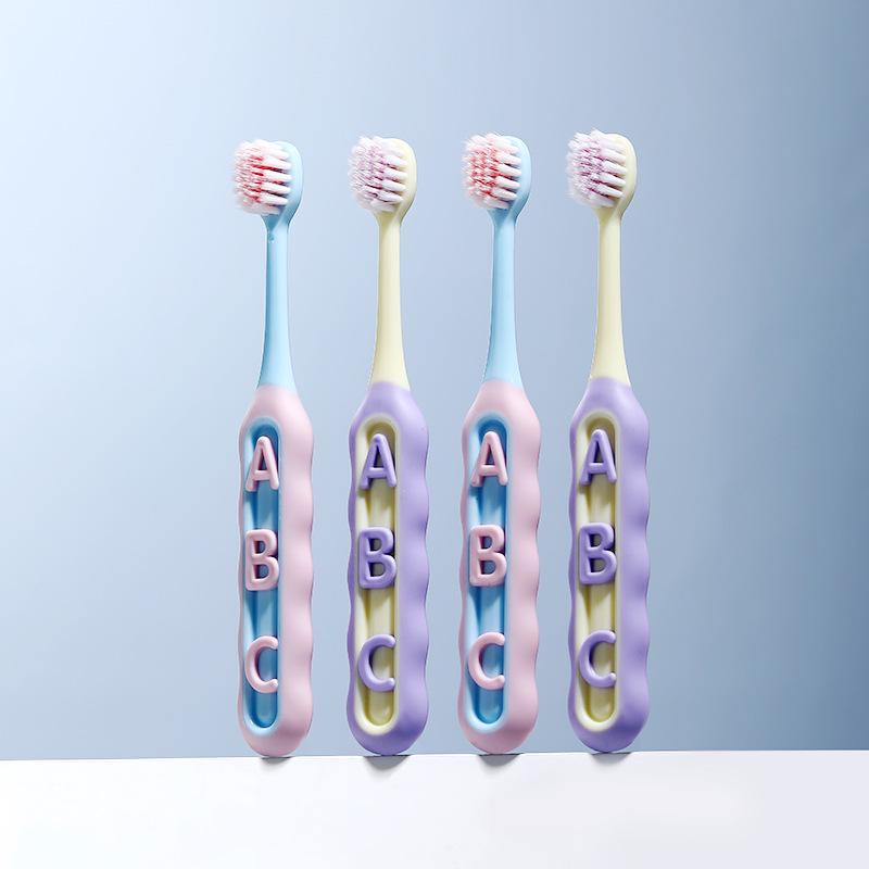 Children's Soft Bristle Toothbrush 2-Pack, Ages 3-10, Double Spiral for Home Use