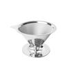 304 Stainless Steel Double-Layer Coffee Filter with Stand - Paper-Free Drip Funnel for Hand-Brewed Coffee