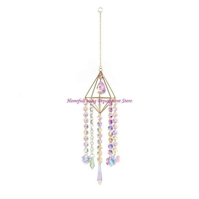  Crystal Suncatchers Window Hanging Ornament Prism Wind Chimes Dreamcatchers for Indoor and Outdoor Decors Ornament Gift