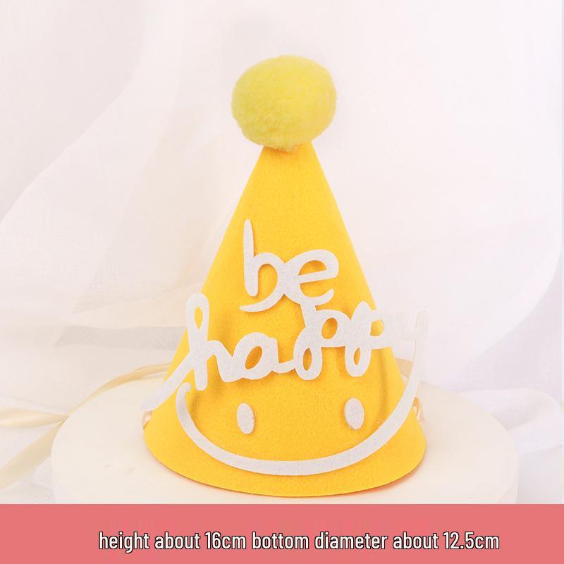 Creative Birthday Cake Pom-Pom Party Hat for Kids & Adults