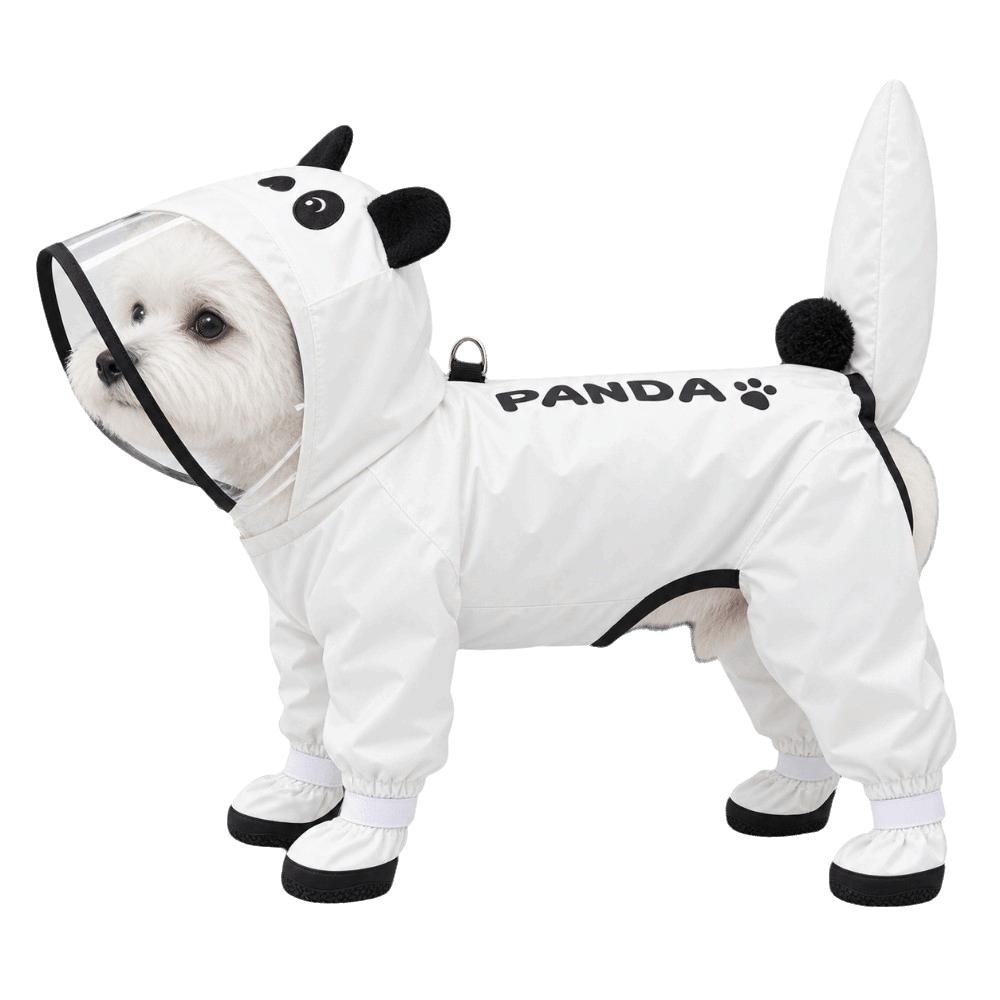 Full-coverage Frog Shape Dog Raincoat Transparent Hood Cat Rainproof Pet Clothes for Small Dog