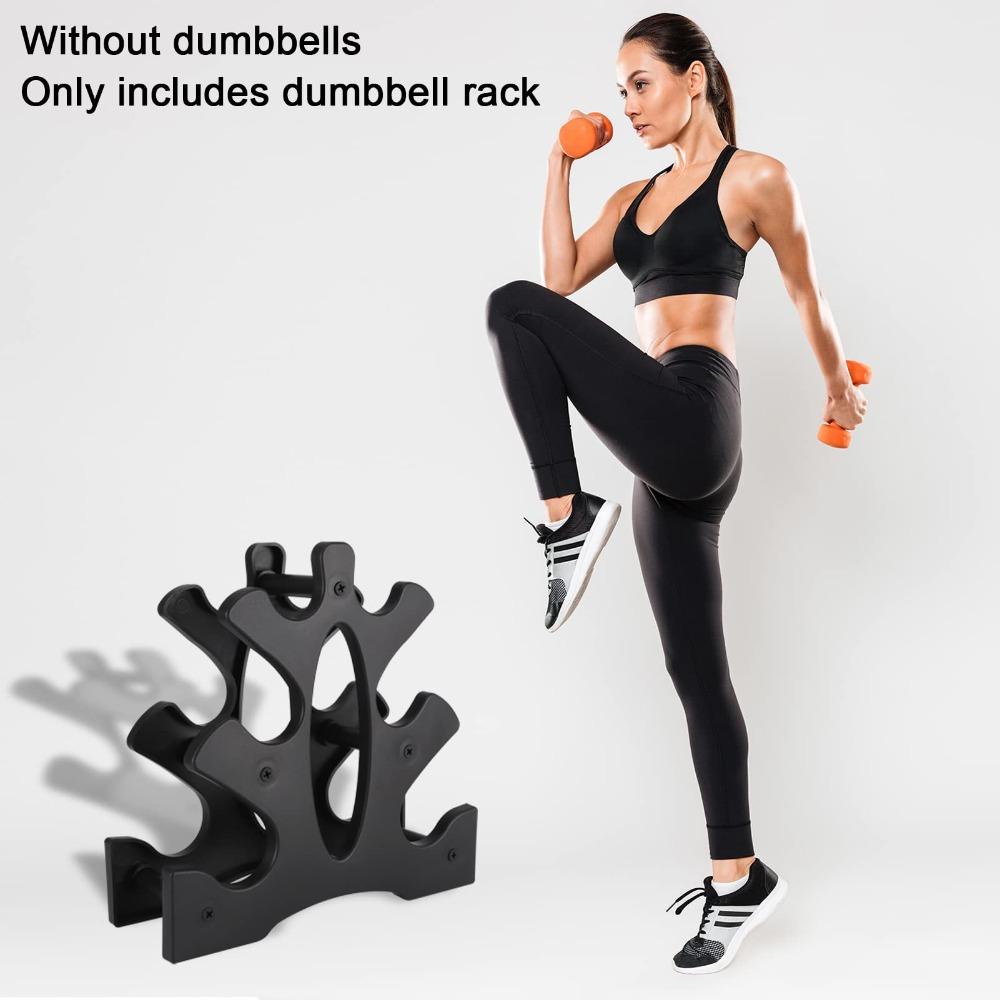 Hantelhalter 3-stufiges Rack nur Ständer Kompaktes Gewicht für Hanteln Kleines Heim-Fitnessstudio Workout Dreifaches Stativ