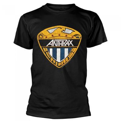 Anthrax Unisex-Erwachsene Eagle Shield Baumwoll-T-Shirt