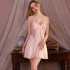 New Elegant French Style Pure Passion Strapless Pajama Set with Supporter Pad Women's Nightwear Set Lace Style Strapless Nightgown for Home