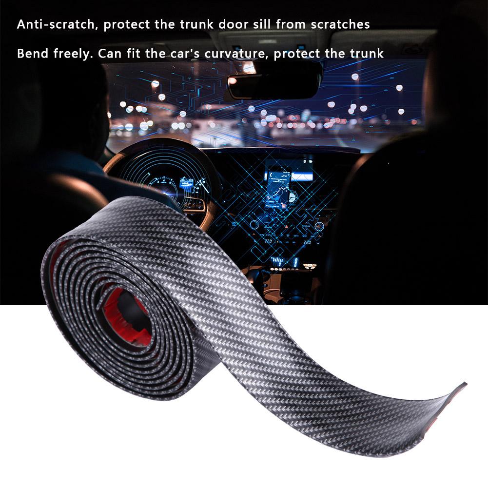 Car Stickers Carbon Fiber Rubber Styling Door Sill Guards Protector Universal