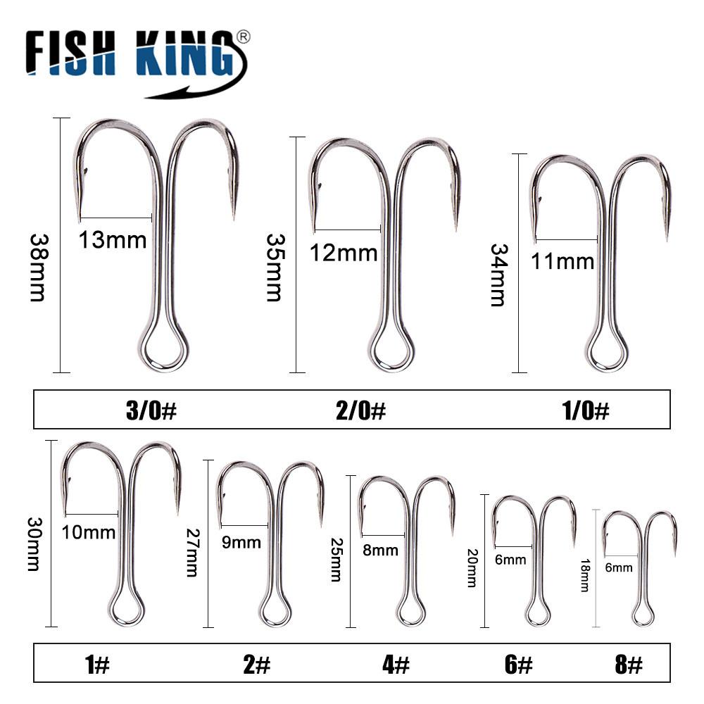 FishKing Double Fishing Hooks Barbed Carp Fishhook for Soft Worm Lure High Carbon Steel Fly Fishing Hook Accessories