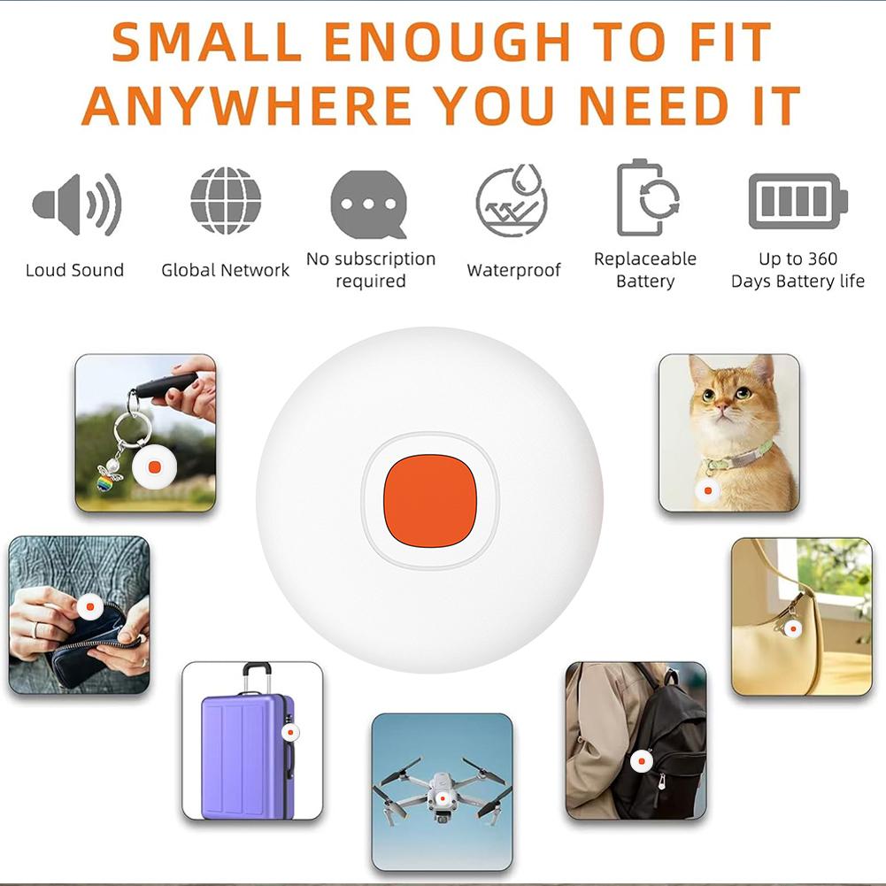 For Android Tracker Tag GPS Tracker Anti-Lost Item Locator Waterproof Wallet Tracker for Keys Wallet Luggage Pets