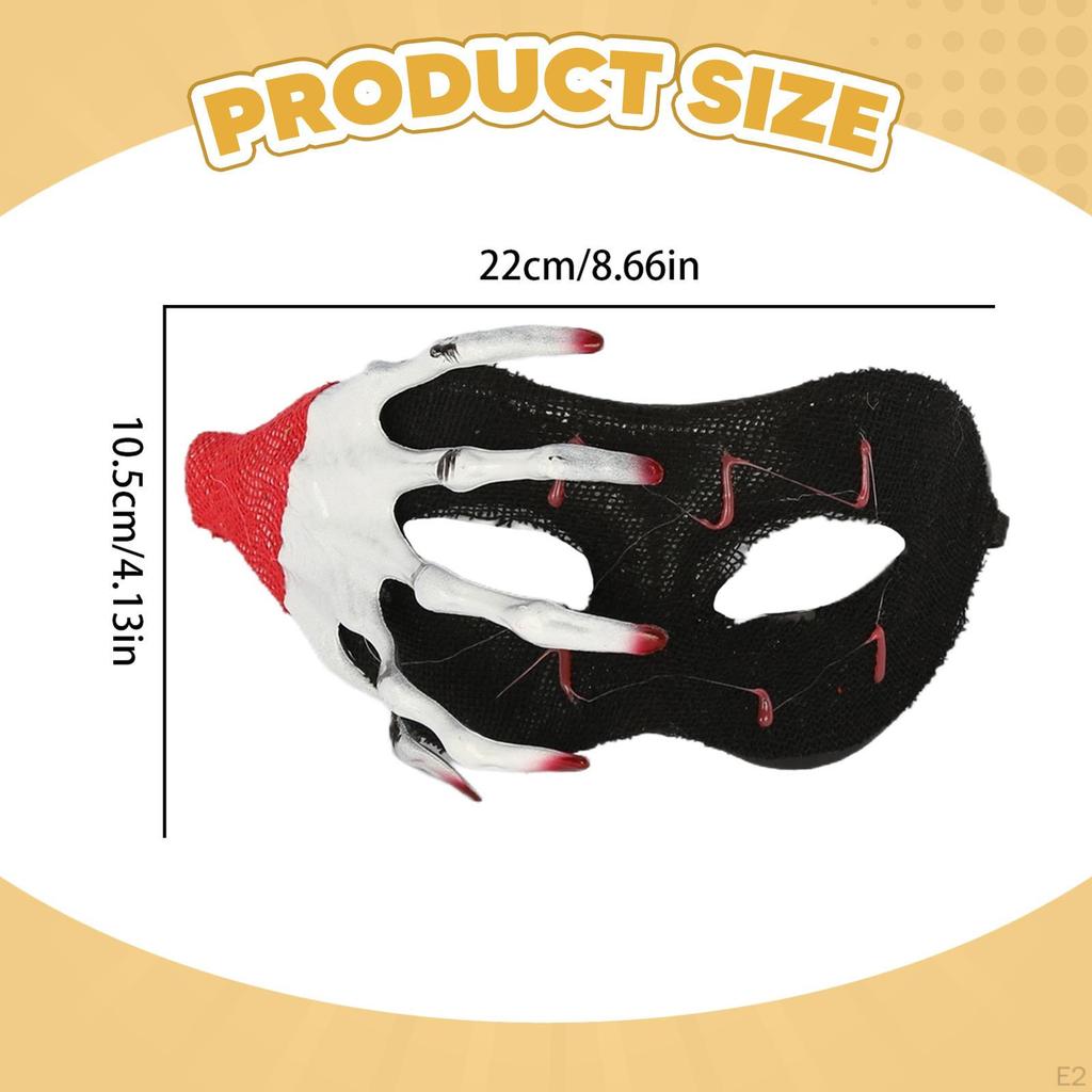 Szkieletowa Ręka Maskarada Pół Twarzy Regulowane Dekoracyjne Rekwizyty Cosplay Halloween na Klub Bal Imprezę