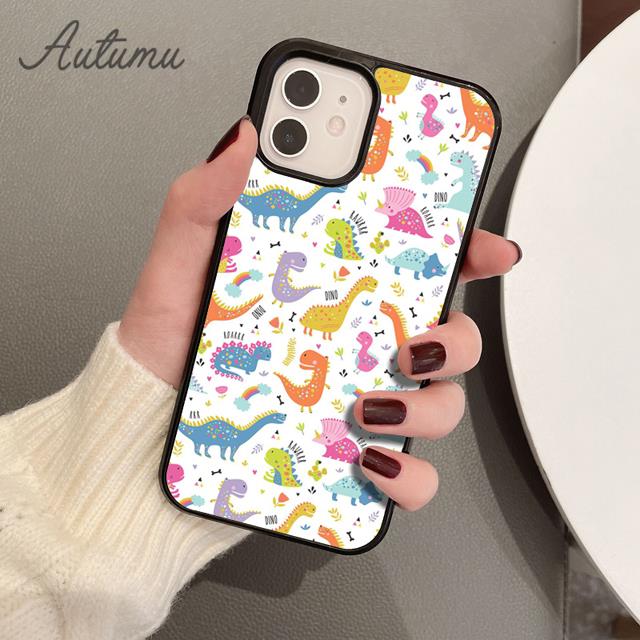 Baby Dino Phone Case for iPhone 17 Air 15 16 16e 11 12 13 14 Pro Max Plus Cover Coque Fundas Shell