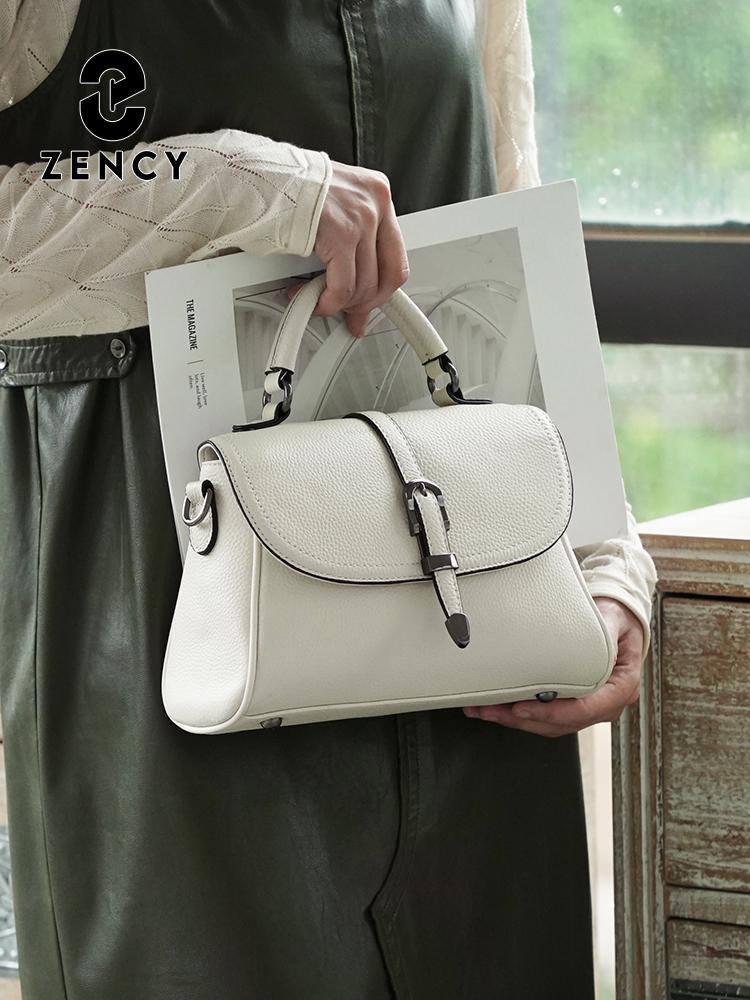 Zency Women's Genuine Leather Top-Handle Bag New