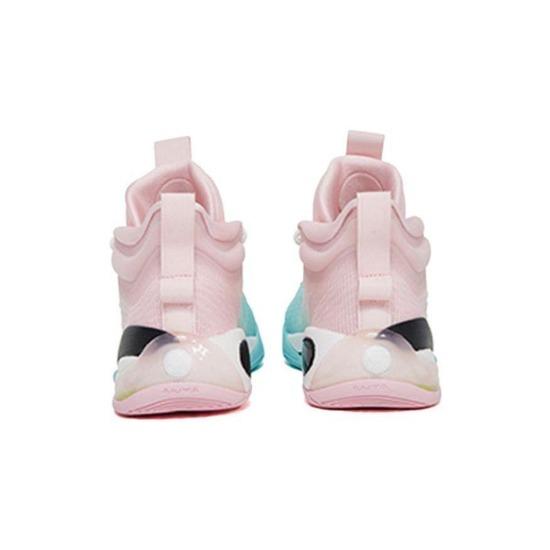 Anta Kinder KT7 Stickstofftechnologie Professionelle Rutschfeste Verschleißfeste Stützende High-Top Basketballschuhe Kinder Basketballschuhe Blau Rosa 312221130-3