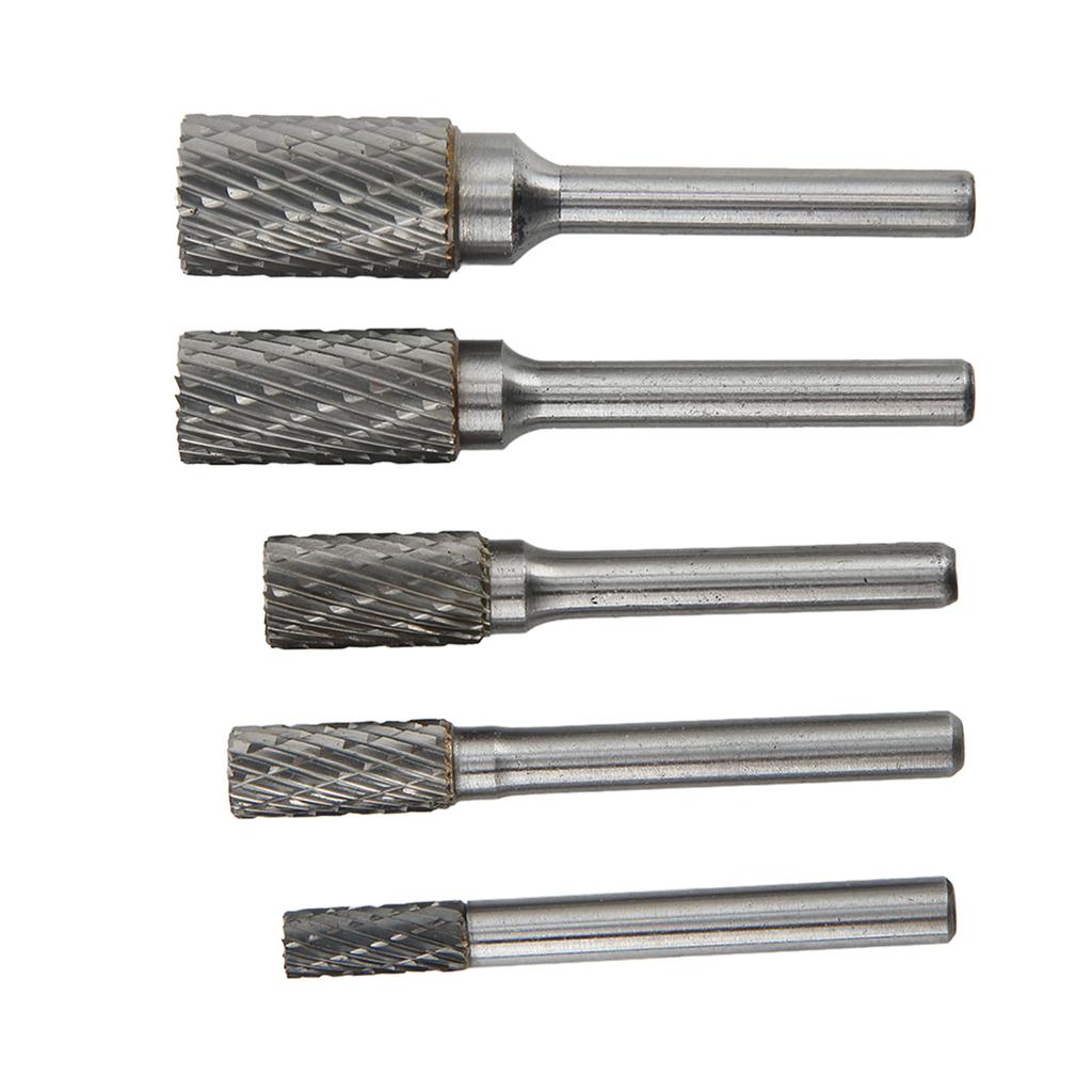 Double Cut Carbide Burrs Rotary Files Set 6mm Shank for Metalwork Wood Carving Jewellery Making Surface Grinding