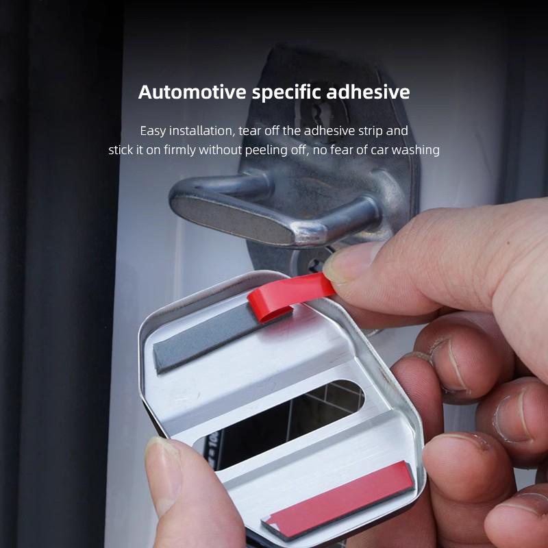 4Pcs Titanium Alloy Car Door Lock Protective Cover For MINI Cooper JCW Countryman Clubman Cabrio Paceman Coupe Roadster Clubvan