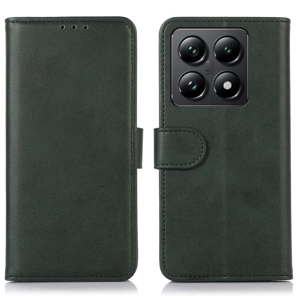 Für Xiaomi 14T Pro Hülle Kuhleder Textur Leder Brieftasche Handyhülle mit Ständer