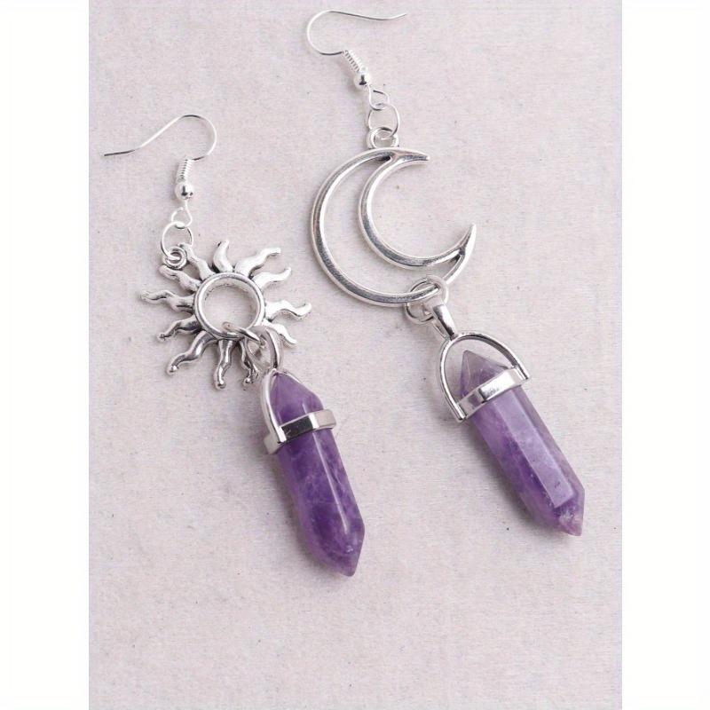 1 Pair of Bohemian Asymmetrical Hexagonal Pillar Earrings for Women, Daily Party Gifts