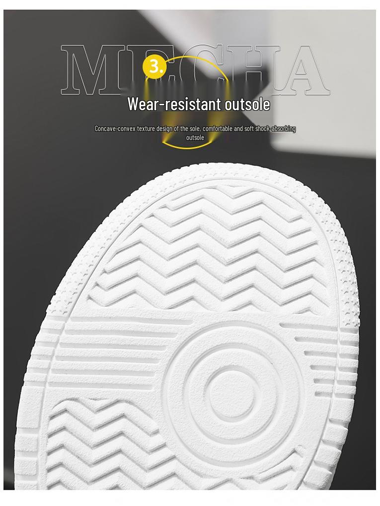 Warrior Kids' Winter 2025 White Leather Sneakers with Rotating Button for Boys and Girls - Versatile Casual Shoes