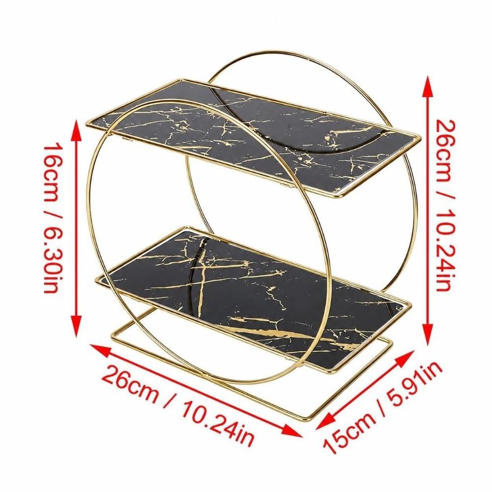 Iron Bathroom Counter Organizer 2 Tier Makeup Organizer  Cosmetics Toiletries