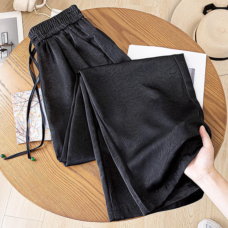 Women's High-Waist Wide-Leg Drawstring Pants