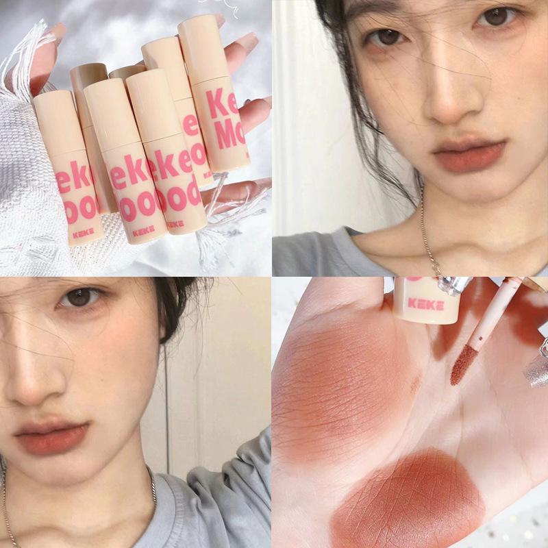 KeKeMood Velvet Matte Lip Mousse: Long-Lasting, Whitening, Affordable Gloss for Students