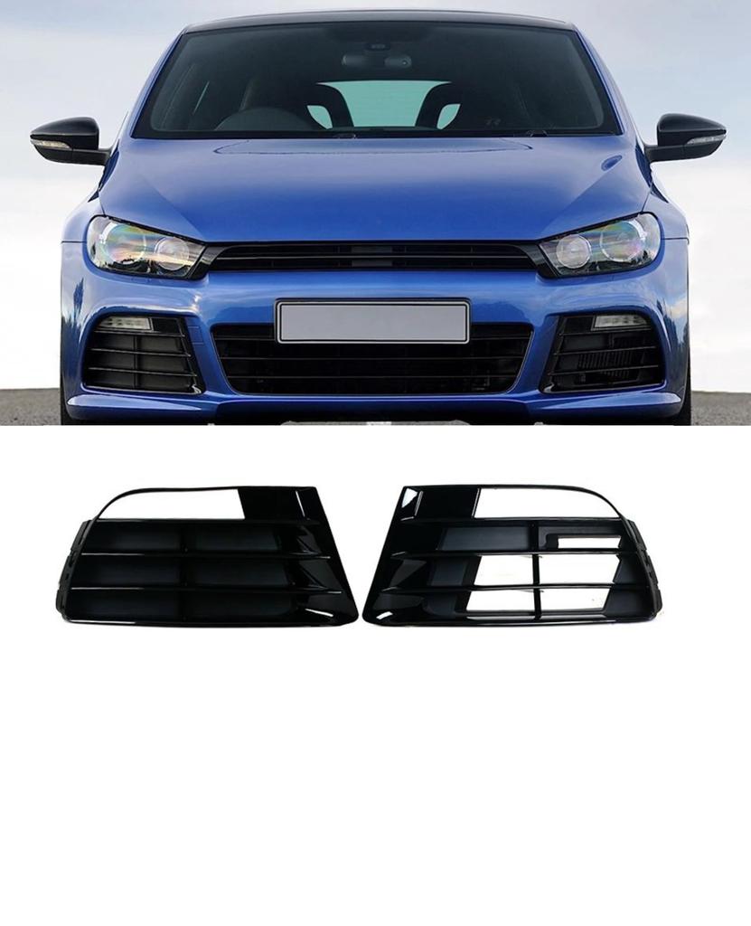 Car Front Bumper Fog Light Lamp Cover Grille For Volkswagen VW Scirocco R 2009 2010 2011 2012 2013 2014 Lower Grill