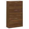 342557 vidaXL Shoe Cabinet Brown Oak 63x24x103cm Engineered Wood