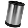 Rotatable Kitchen Utensil Holder Stainless Steel Countertop Organizer with Multiple Compartments for Chopsticks Forks Spoons Storage
