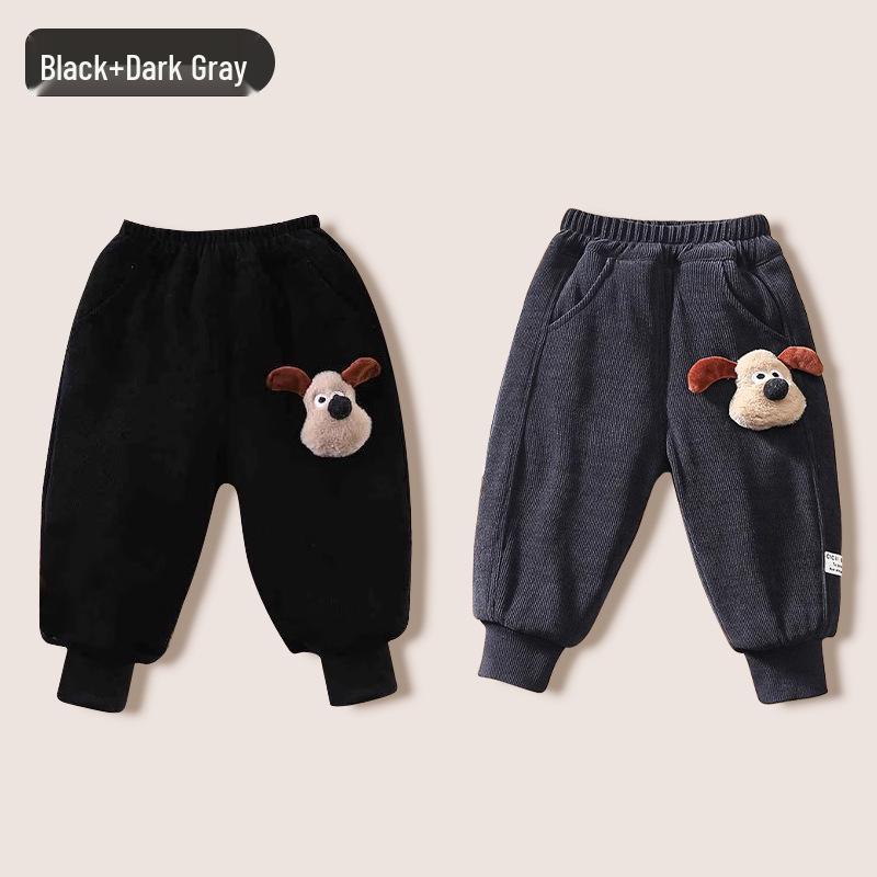 Jingqi Baumwoll-Sweathose mit Fleecefutter für Kinder: Warme Winterhosen für Jungen und Mädchen