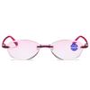 New Stylish Diamond-Cut Rimless Reading Glasses for Women Blue Light Blocking Eyeglasses Classic Style Presbyopic Eyewear