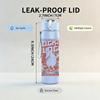1PC Rock band red grunge text print 750ml colorful plastic sports water bottle leakproof pop up lid with straw for outdoor work home use