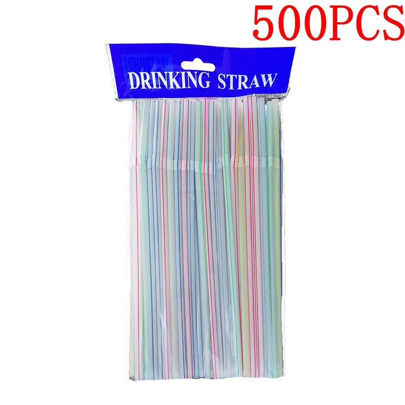 100-1000PCSDisposable color plastic straws can be bent  Wedding Party Supplies Drinking Straws Kitchen Wholesale