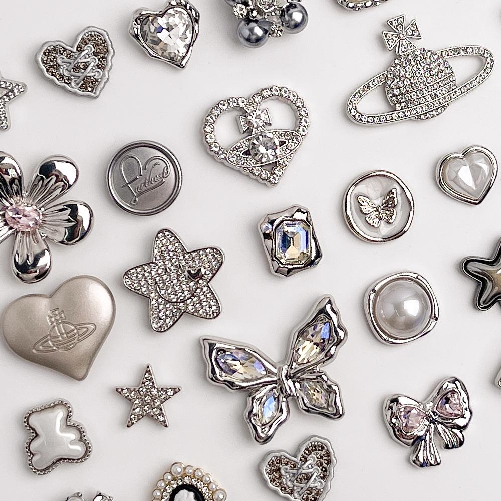 Decor Floare Sabot Aliaj Retro Stras - Catarame DIY High-End