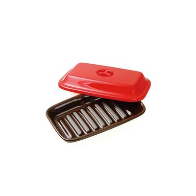 Kuriyama Microwave Heat Plus Red Brown Grilled K+dep & "Microwave Fish!"