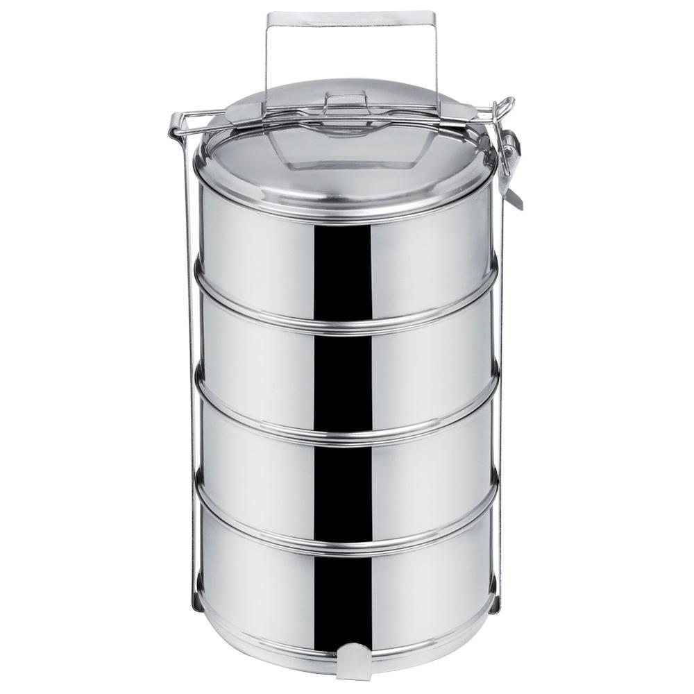 Orion 4-stufige Edelstahl-Lunchbox Lebensmittelbehälter 4x1L