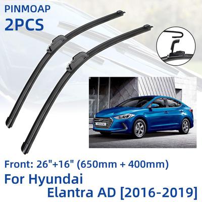 2 STUKS Ruitenwisserbladen voorruit Voor Hyundai Elantra AD Avante Super Elantra 2016-2019 26"+16" Ruitenwissers Snijder Accessoires 2016 20