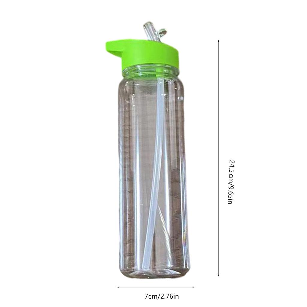 700ml Large Capacity Sports Drink Bottles Clear Plastic Sports Bottles Portable Water Cup with Handle and Straw