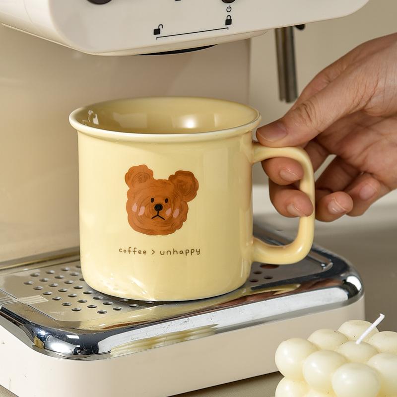 Retro Kaffeetasse Keramik Deckelloser Becher Mundspülbecher Haushalt Mädchen Hoch Aussehend Kinder Wasserbecher