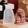 High Temperatures Resistant Silicone Candle Mould With Desert Queen Embosseds Pattern