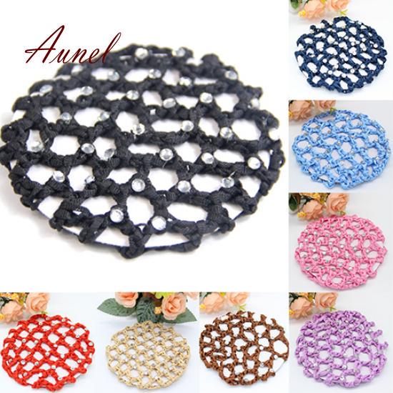 Lot De 10 Filets à Cheveux Pour Bun En Soie Et Crochet - Taille 3 Pouces, Rose Poudré, Pour Danse Et Sport