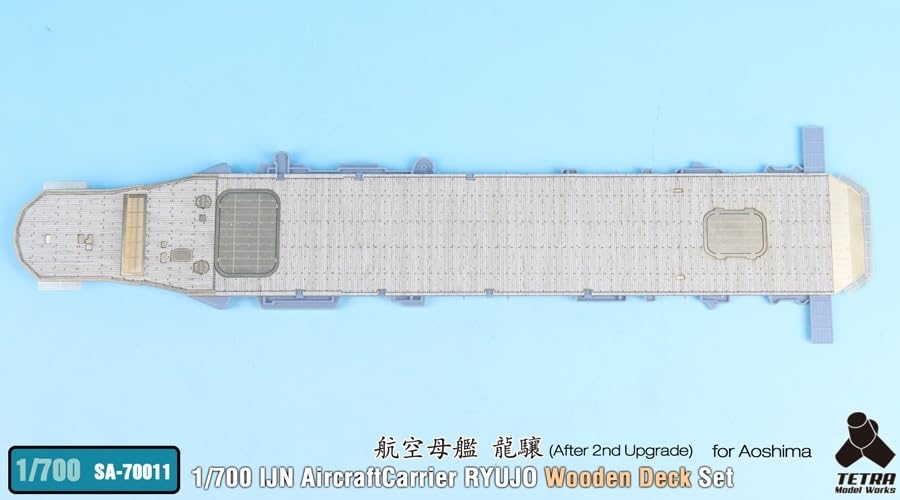 Tetra Model SA Series Japanese Aircraft Carrier Ryujo Wooden Deck with Etching Parts Company Plastic Model Parts SA7011 1/700 (for A)