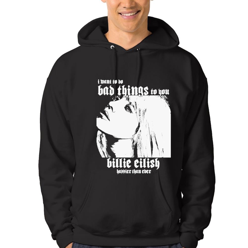 Billie Eilish Felpa con cappuccio unisex per adulti Bad Things
