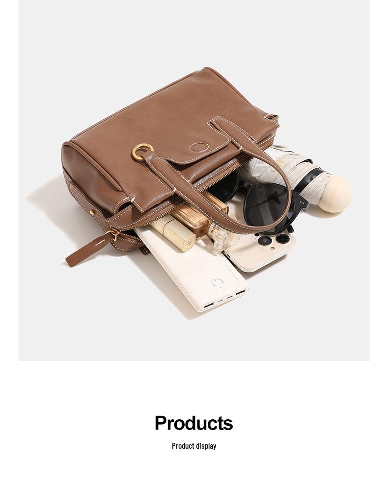 Celebrity Style High-End Leather Texture Tote - Small Crossbody & Shoulder Bag