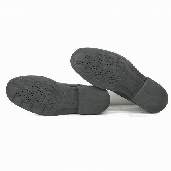 GEOX Genuine Leather Straight Tip Shoes [40 / 24.525.0 / Black] Dress Business(USED)