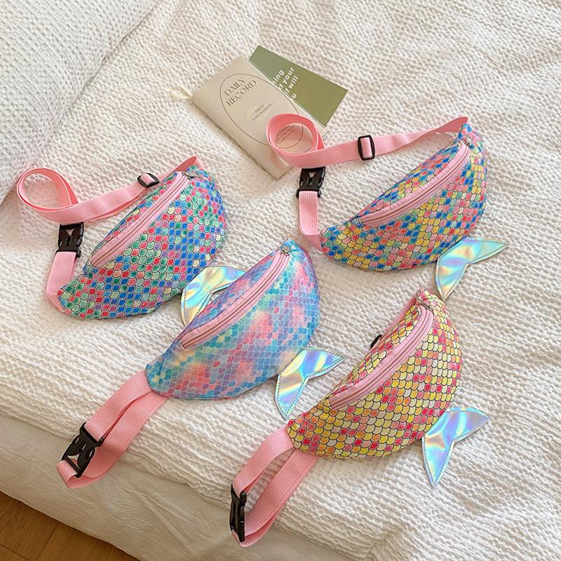 Children Mermaid Cute Fashion Shoulder Crossbody Bag Outdoor Leisure Travel Gift