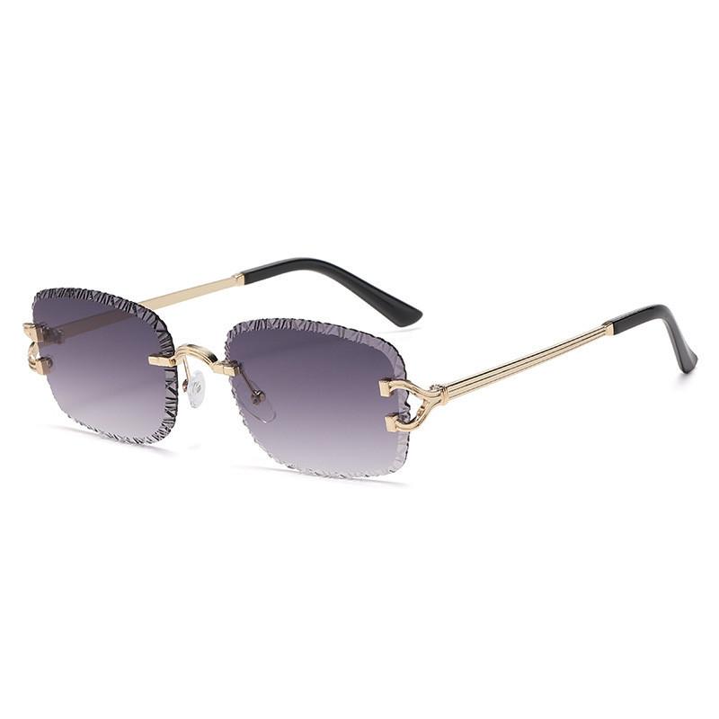 Chic Metal Frame Square Sunglasses With Pc Lenses For Outdoor And Party Wear