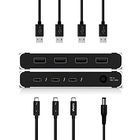 CalDigit Thunderbolt 4 Element Hub Universal 4x Thunderbolt 4x USB Gen2 single display up to 8K or dual 4K 60Hz 60W charging with cable - multi-port
