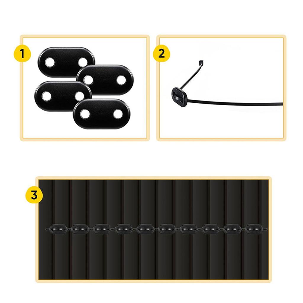 Balcony Privacy Screen Attachment Mounting Set Weatherproof Clips with Cable Ties Suitable for Garden Fence Installation